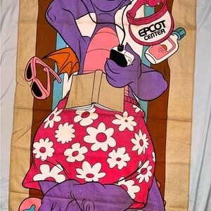 NEW VTG Figment Beach Towel Disney World Epcot Center Journey Into Imagination